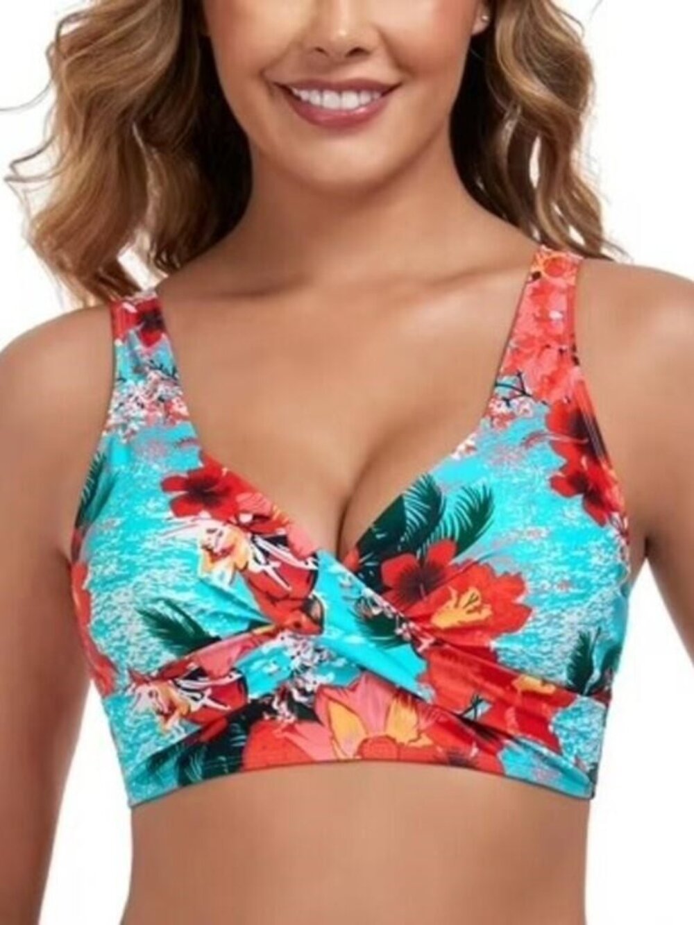 ✨RELLECIGA Underwire Bikini Top  Medium Blue Floral | NWT